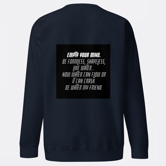 Sweatshirt Bruce Lee Quote Navy